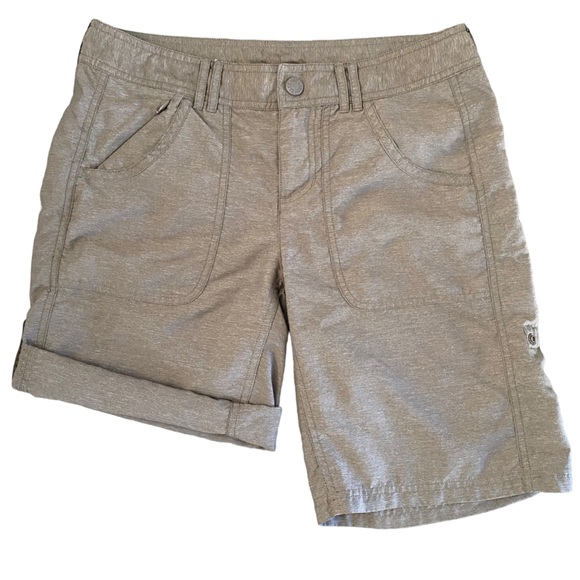 North Face Heather Brown Adjustable Hem Nylon Blend Shorts 4 - Picture 10 of 16